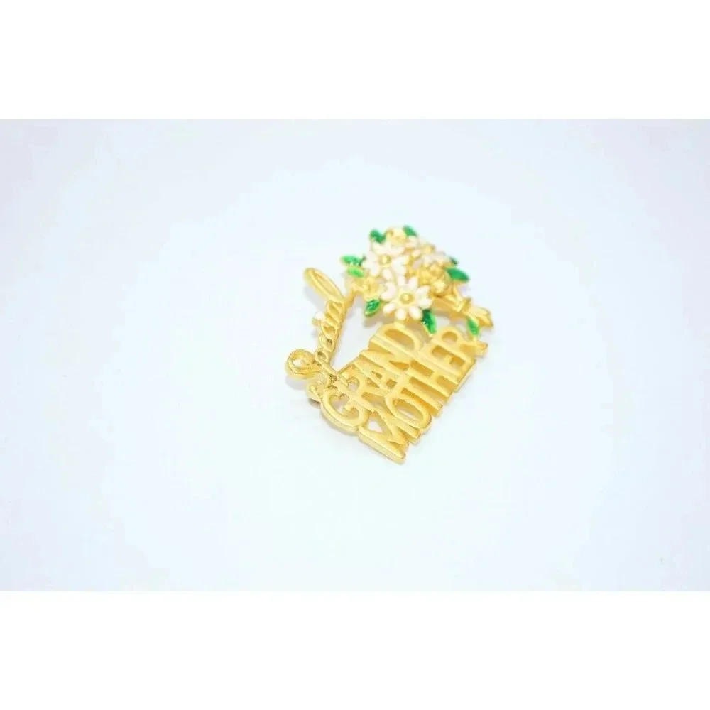 Danecraft White Green Enamel Special Grandmother